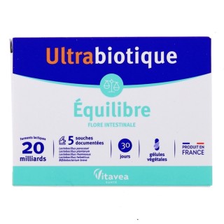 Ultrabiotique Equilibre 30 jours - 30 gélules végétales - Vitavea - Digestion & Transit