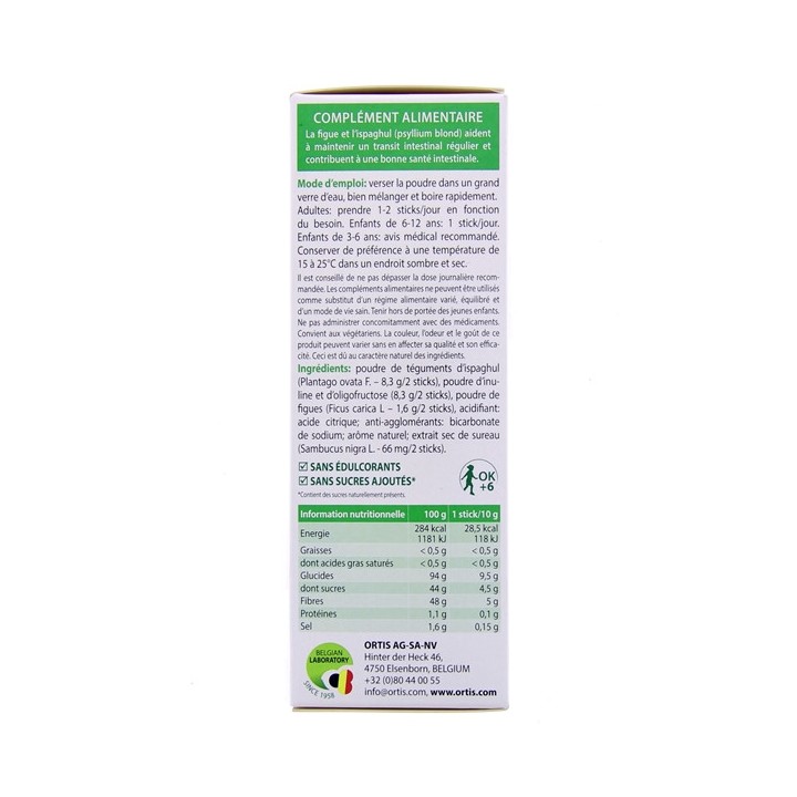 Fruits & Fibres Femme Enceinte Transit Intestinal - 12 sticks - Ortis - Digestion & Transit