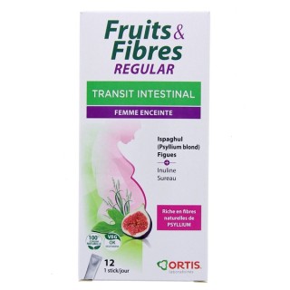 Fruits & Fibres Femme Enceinte Transit Intestinal - 12 sticks - Ortis - Digestion & Transit