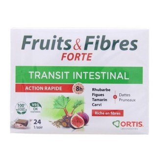 Ortis Fruits & Fibres Forte Transit Intestinal - Action Rapide - 24 cubes - Ortis - Digestion & Transit