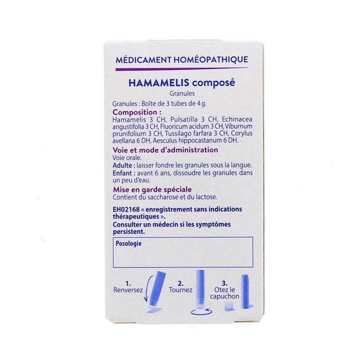 Hammamelis Composé Granules Boiron - 3 tubes