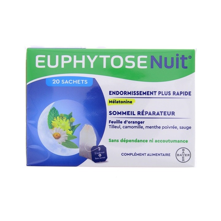 Euphytose Nuit - 20 sachets - Bayer - Complément alimentaire - Sommeil
