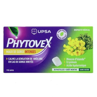 Phytovex Maux de gorge intenses - 20 Pastilles - UPSA