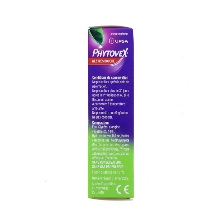 Phytovex Nez très bouché - Spray nasal 15ml - UPSA