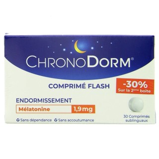 Chronodorm Mélatonine 1,9mg - 2x30 comprimés Sublinguaux Iprad