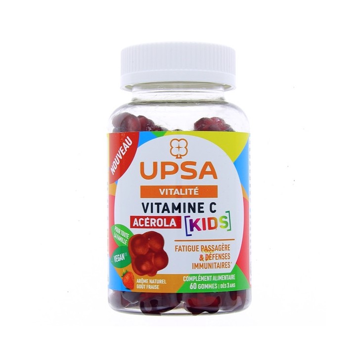 Vitalité Kids Acérola Vitamine C - 60 gommes - UPSA