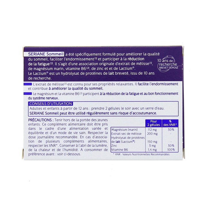 Seriane Sommeil - 30 gélules - Naturactive