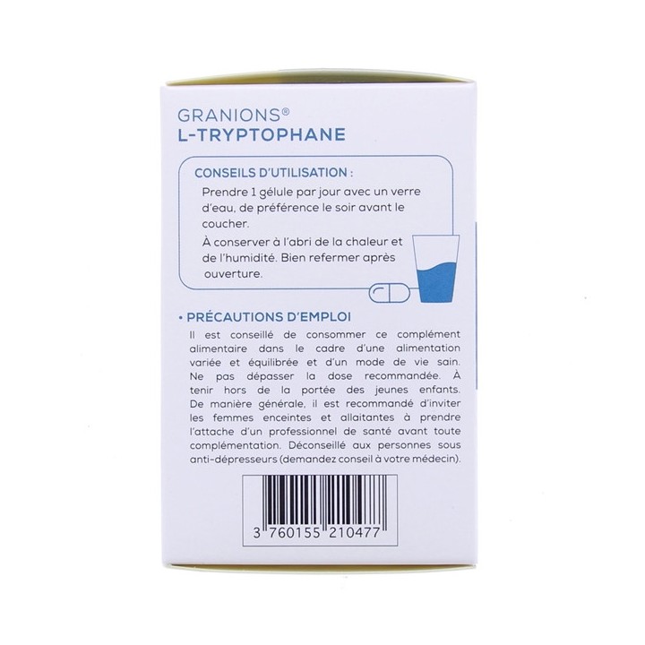 Granions L Tryptophane - 60 gélules - Stress, sommeil, concentration