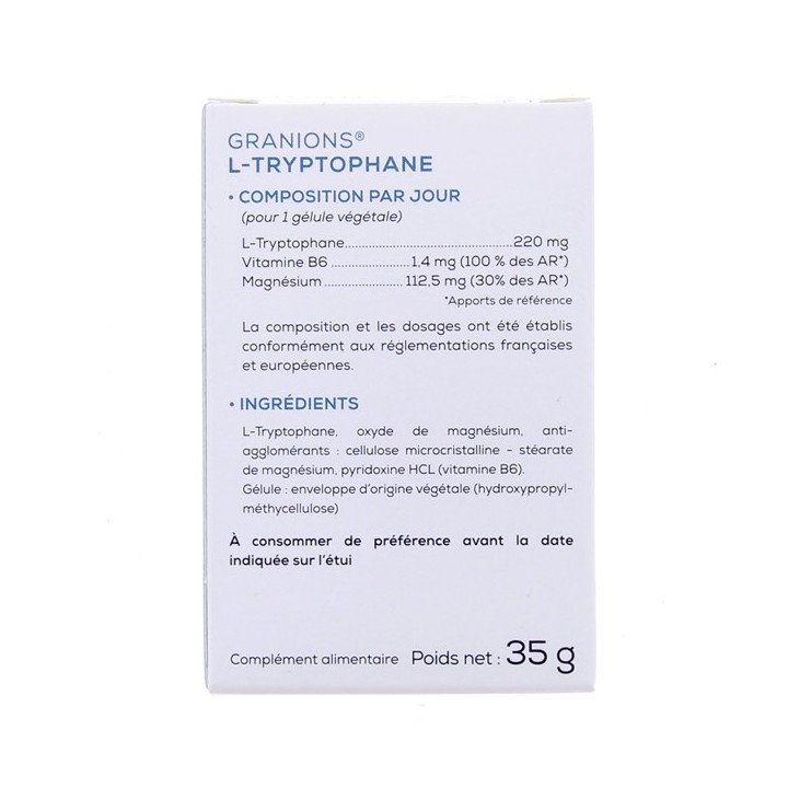 Granions L Tryptophane - 60 gélules - Stress, sommeil, concentration