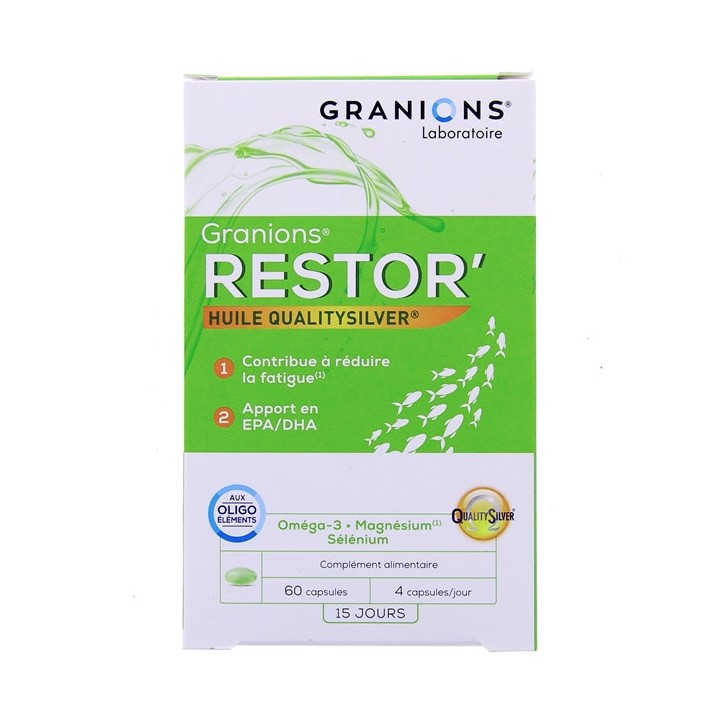 Restor' Granions - 60 capsules - Stress, sommeil, concentration