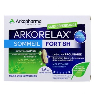 Arkorelax Sommeil Fort 8h - 15 comprimés bicouches - Arkopharma