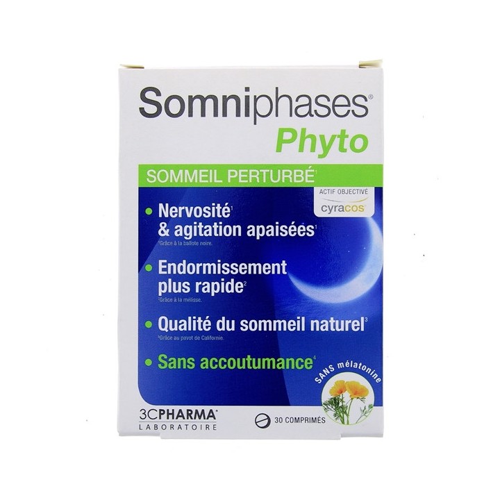 Somniphases Phyto Sommeil Perturbé - 30 comprimés - 3 Chênes
