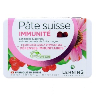 Pâte Suisse Défenses immunitaires Lehning - Echinacée et Acerola - 40 gommes