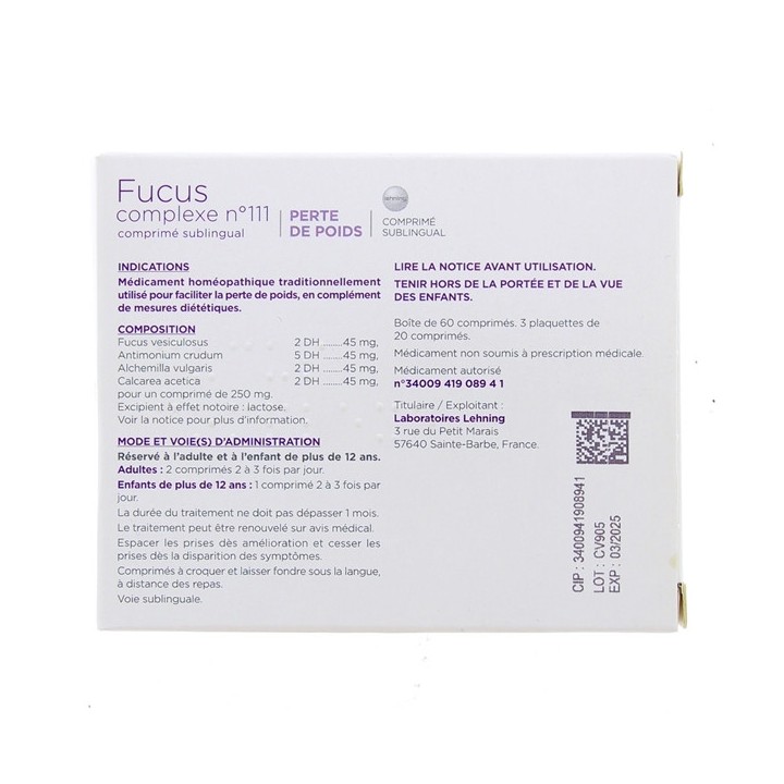 Fucus complexe n°111 Lehning - Digestion