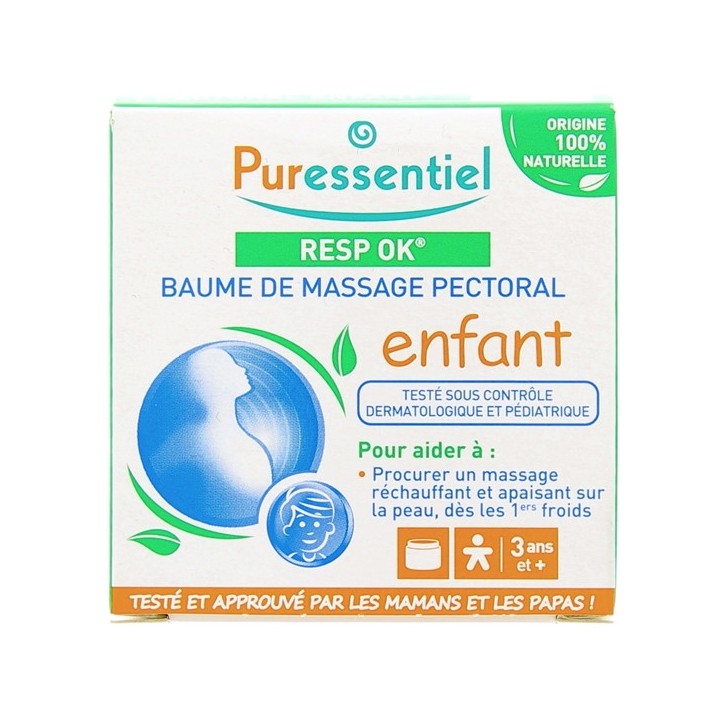 Baume de massage pectoral Enfant Resp'OK - Pot de 60ml - Puressentiel