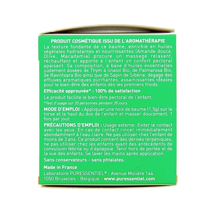 Baume de massage pectoral Enfant Resp'OK - Pot de 60ml - Puressentiel