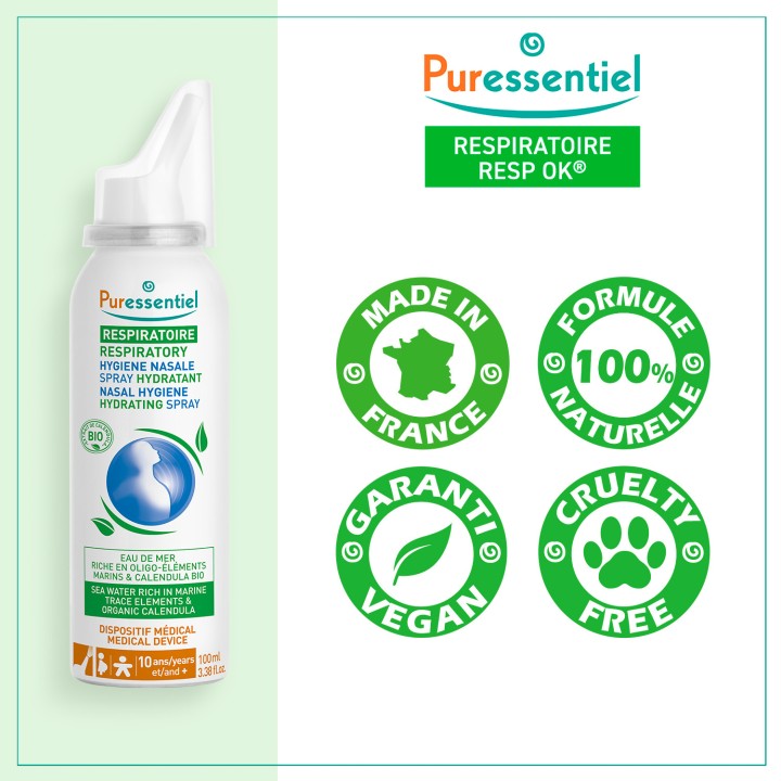 Respiratoire Spray Hydratant Hygiène Nasale 100ml - Puressentiel - IllicoPharma