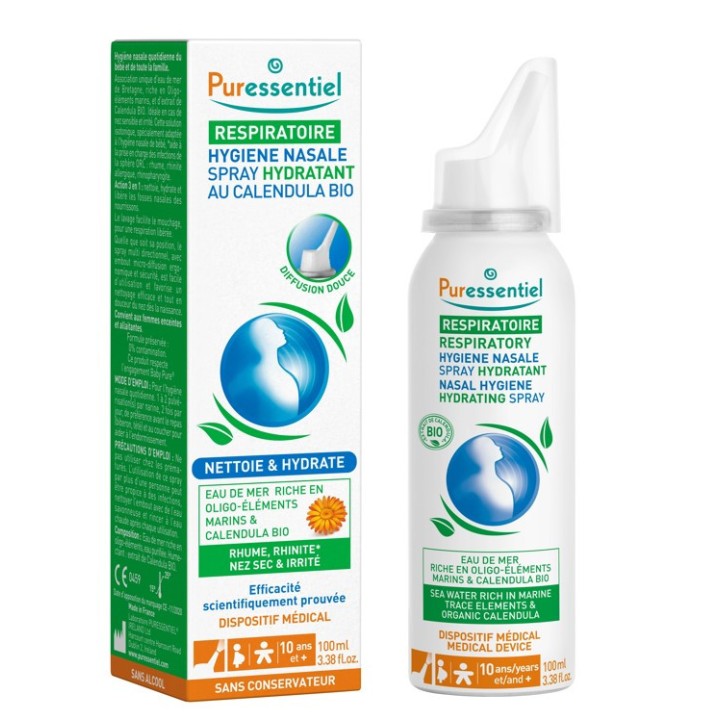 Respiratoire Spray Hydratant Hygiène Nasale 100ml - Puressentiel - IllicoPharma