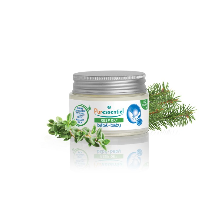 Resp'OK Baume de Massage Pectoral Bébé Bio 30ml Puressentiel - IllicoPharma