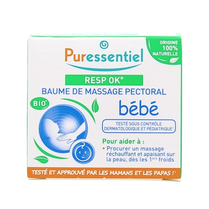 Resp'OK Baume de Massage Pectoral Bébé Bio 30ml Puressentiel - IllicoPharma