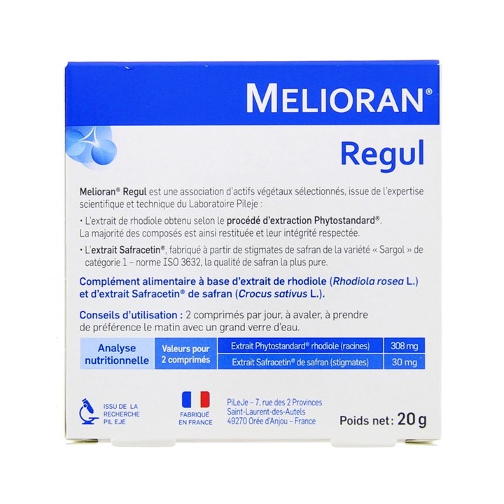Melioran Regul - 30 comprimés - Pileje - Micronutrition