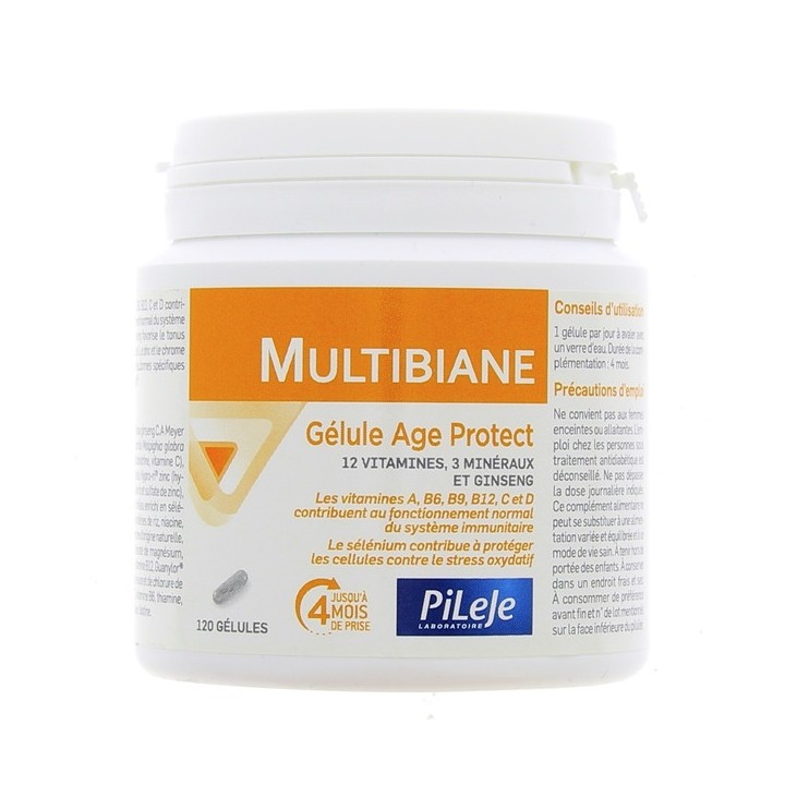 Multibiane Age Protect - 120 gélules - Pileje - Micronutrition