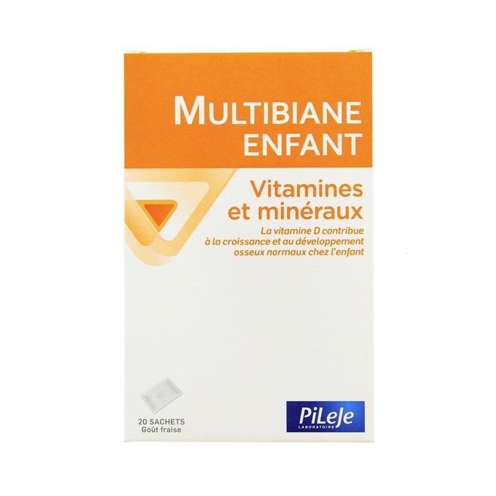 Multibiane Enfant Vitamines et Minéraux - 20 sachets - Pileje
