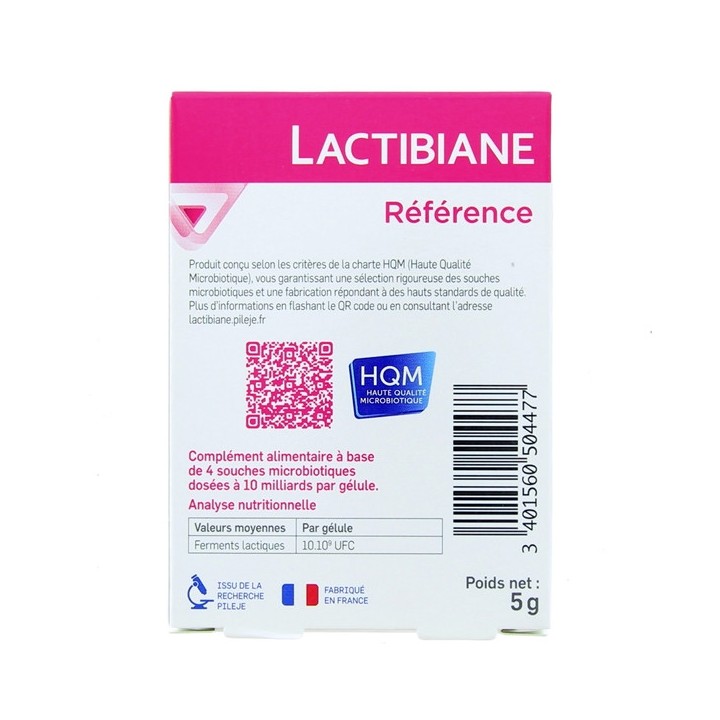 Lactibiane Référence - 10 gélules - Pileje - Micronutrition