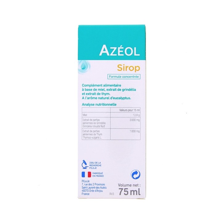 Azéol Sirop - 75ml - Pileje - Phytonutrition