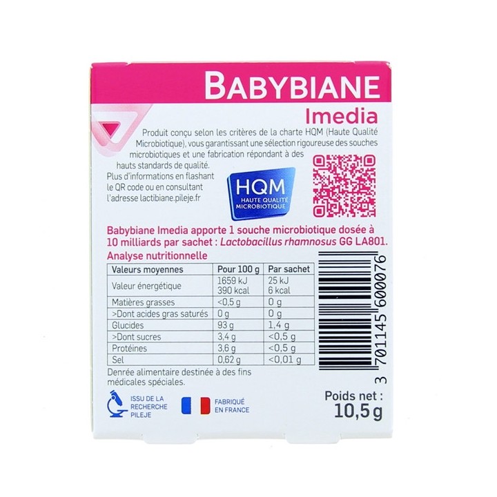 Babybiane Imedia - 7 sachets - Pileje