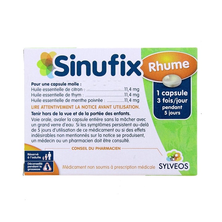 Sinufix Rhume - 15 capsules molles - UPSA - Rhume