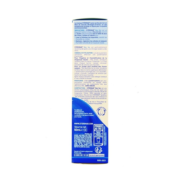 Stérimar Nez Sec - 50ml - Hygiène du nez