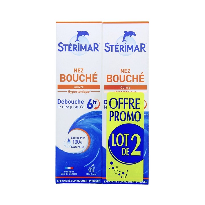 Stérimar Nez bouché 2x100ml - Hygiène du nez