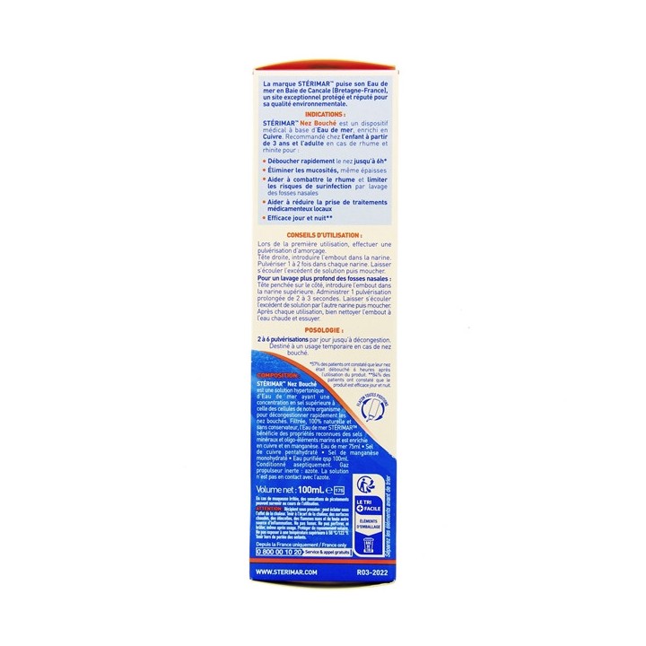 Stérimar Nez bouché 2x100ml - Hygiène du nez