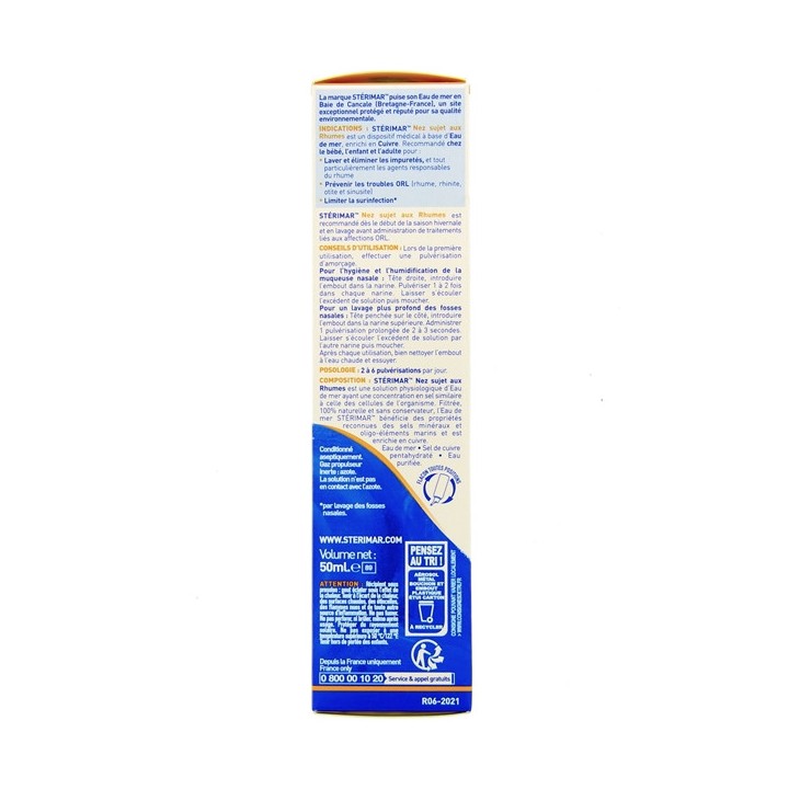 Stérimar Nez sujet aux rhumes - Flacon de 50ml