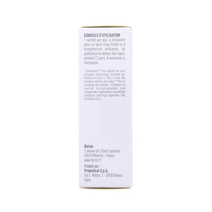 Osmobiotic Flora Adulte - 12 sachets - Boiron - IllicoPharma