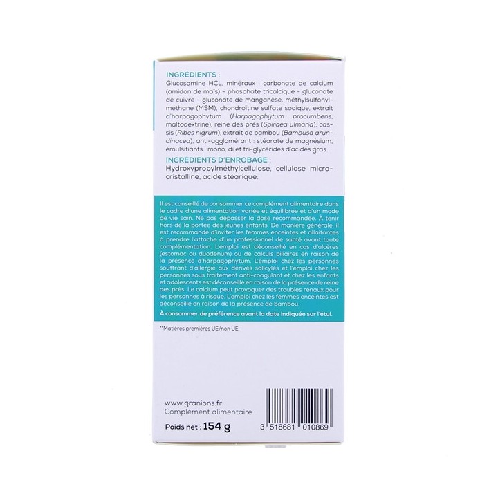 Chondrosteo+ articulations - 180 comprimés - Granions - Illicopharma