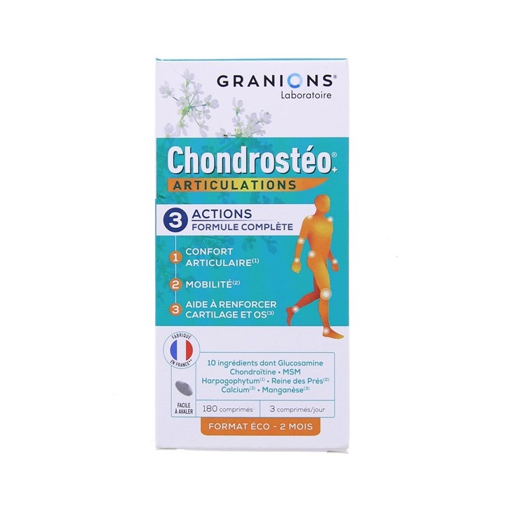 Chondrosteo+ articulations - 180 comprimés - Granions - Illicopharma