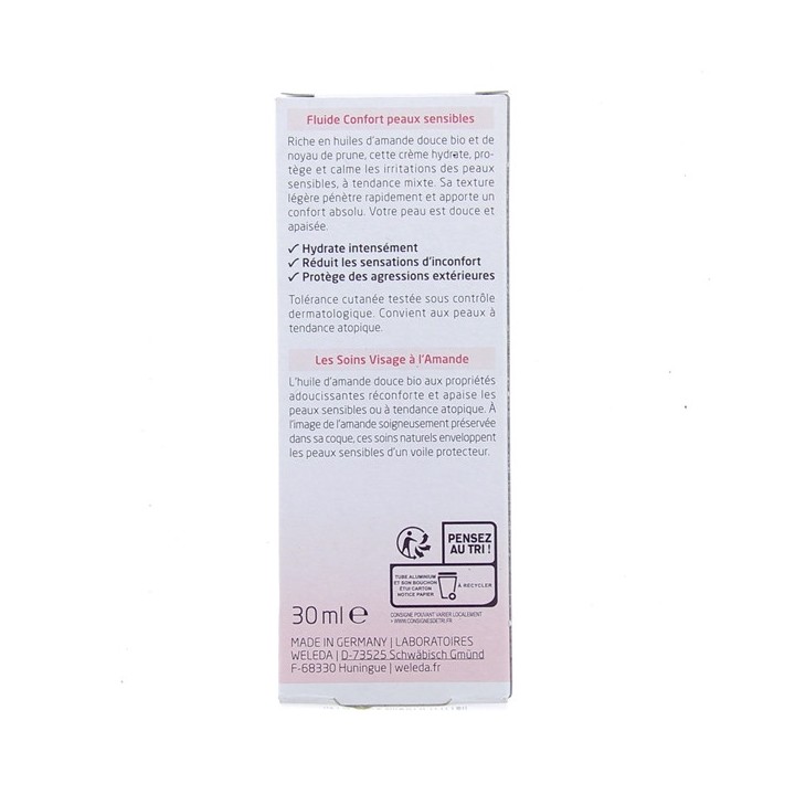 Fluide Confort Peaux sensibles - Weleda - Soins hydratants et nourissants - IllicoPharma