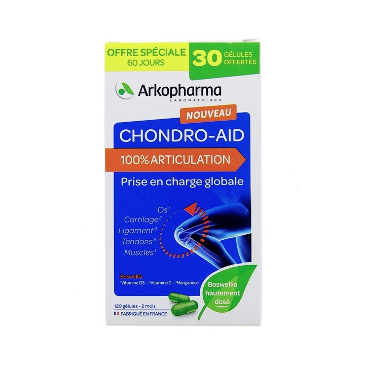 Chondro-aid 100% articulation - offre 180 gélules - Arkopharma