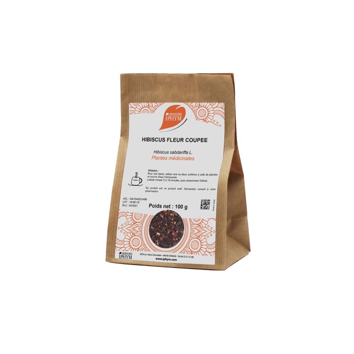Tisane Hibiscus coupée Iphym - Phytothérapie - Pharmacie en ligne IllicoPharma
