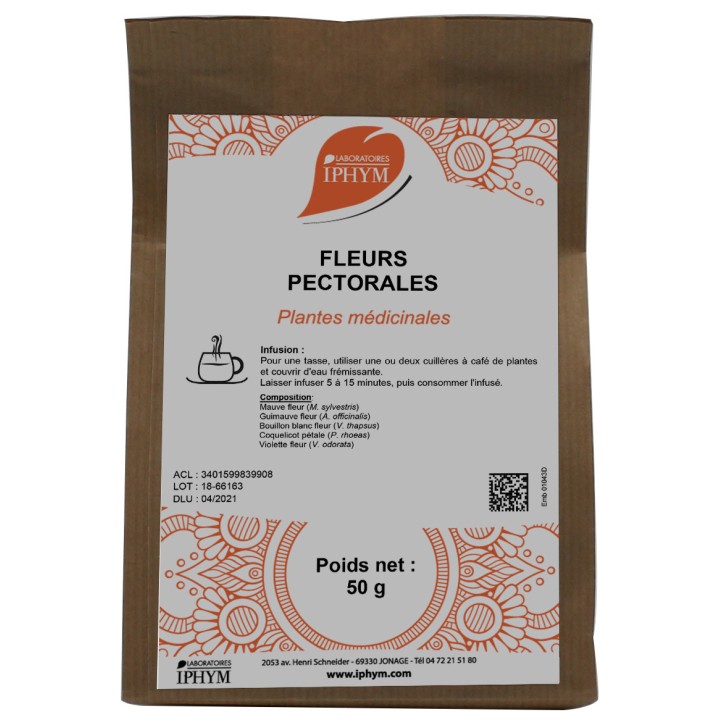 Tisane fleurs pectorales Iphym 50g - Nez et gorge - Pharmacie en ligne IllicoPharma