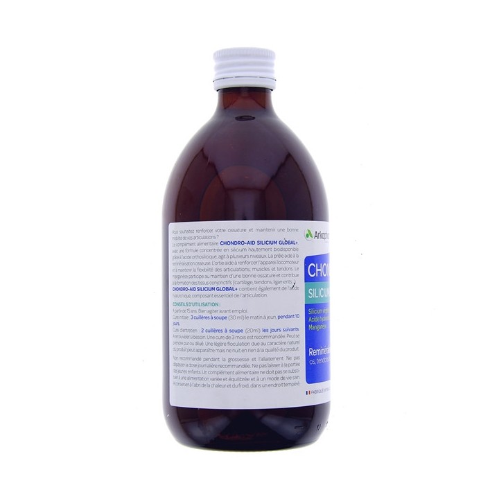 Chondro-aid Silicium Global+ - Bouteille de 480ml - Arkopharma