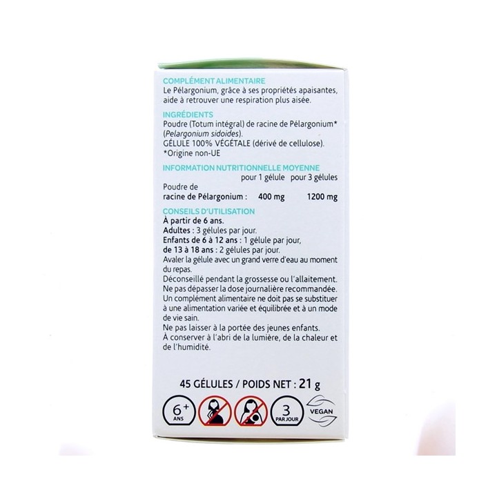 Arkogélules Pélargonium - 45 gélules - Arkopharma - IllicoPharma