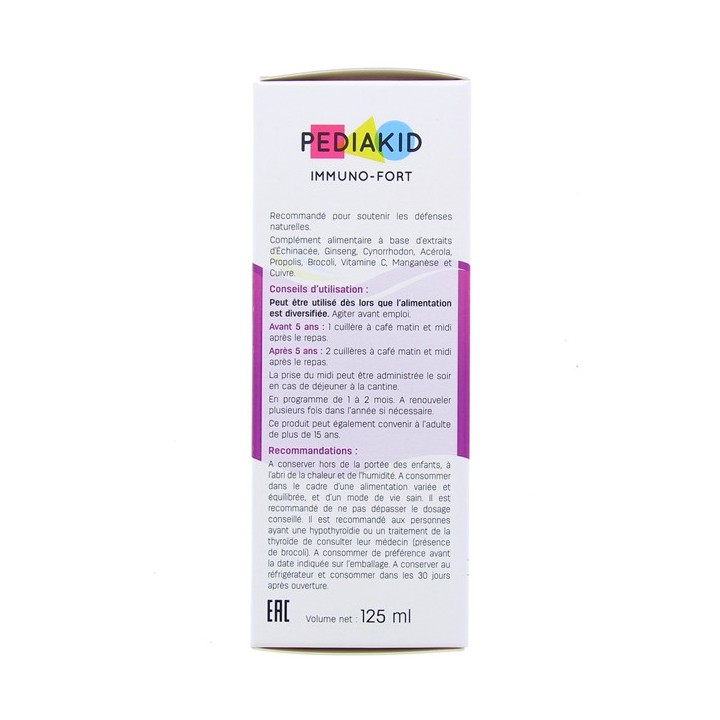Pediakid Immuno Fort 125ml - Forme & vitalité 