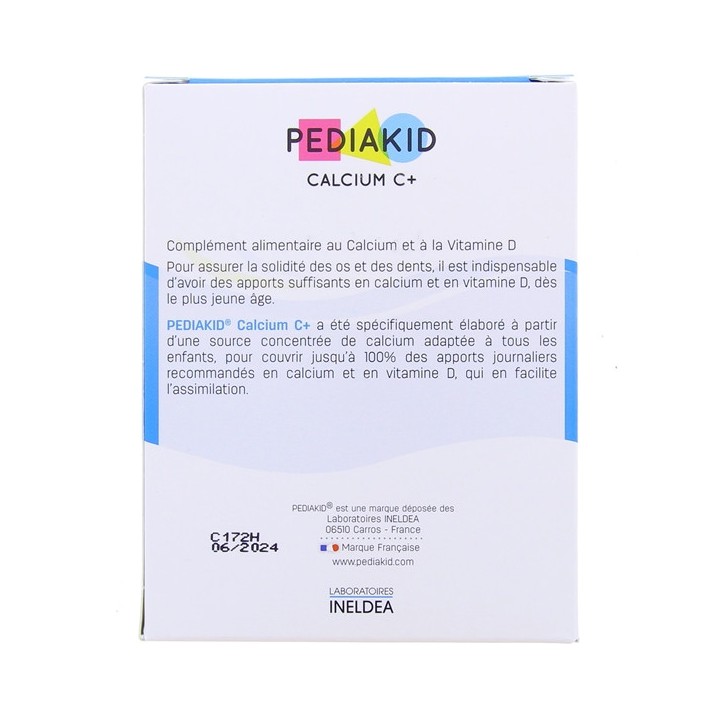 Pediakid Calcium C + cola - 14 sticks - Forme, vitalité - Pharmacie en ligne IllicoPharma