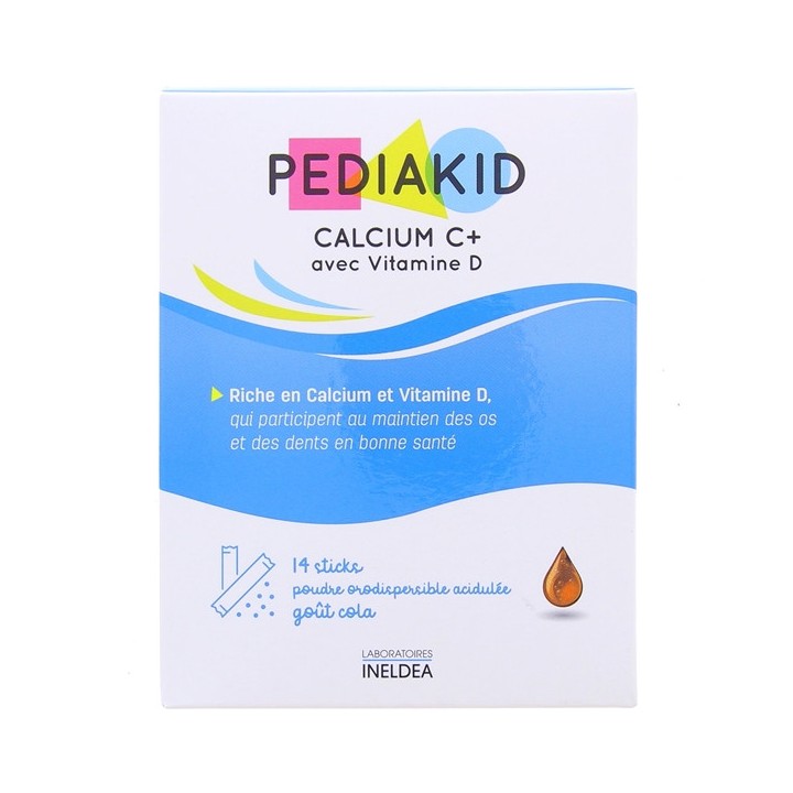 Pediakid Calcium C + cola - 14 sticks - Forme, vitalité - Pharmacie en ligne IllicoPharma