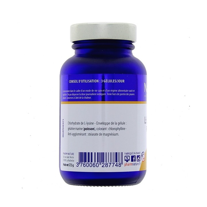 Nature Attitude - L-Lysine 1000 Forme Libre - 60 gélules - Pharm Nature