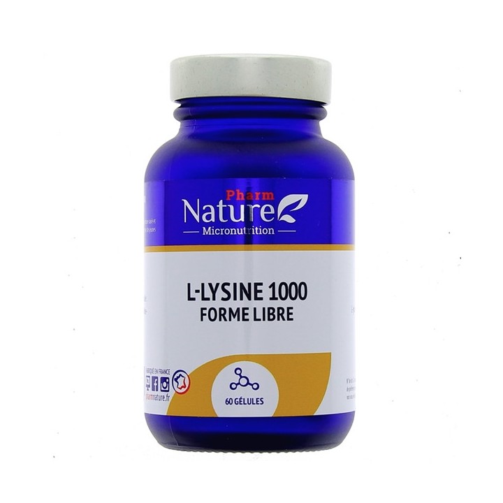 Nature Attitude - L-Lysine 1000 Forme Libre - 60 gélules - Pharm Nature