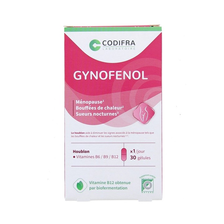 Gynofenol Ménopause 30 gélules - Troubles féminins et masculins - Pharmacie en ligne IllicoPharma
